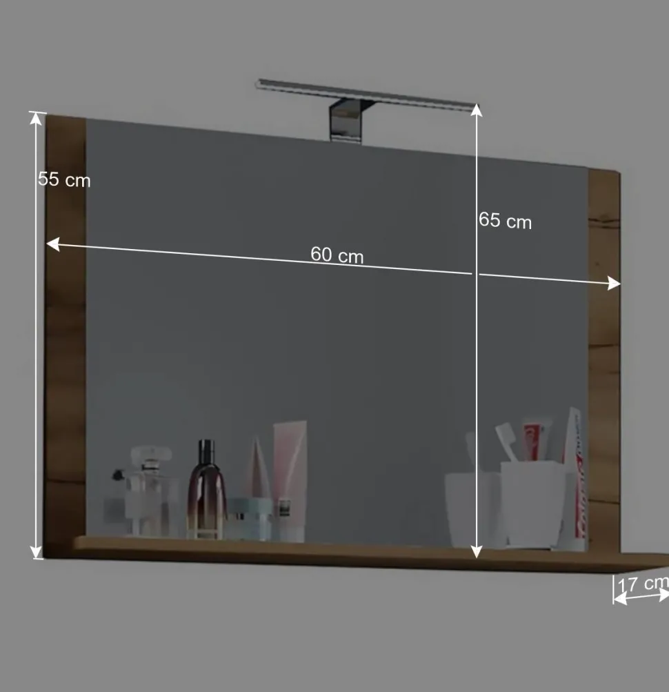 Waschplatz Möbelset in Wildeiche Honig - Toulon (dreiteilig)