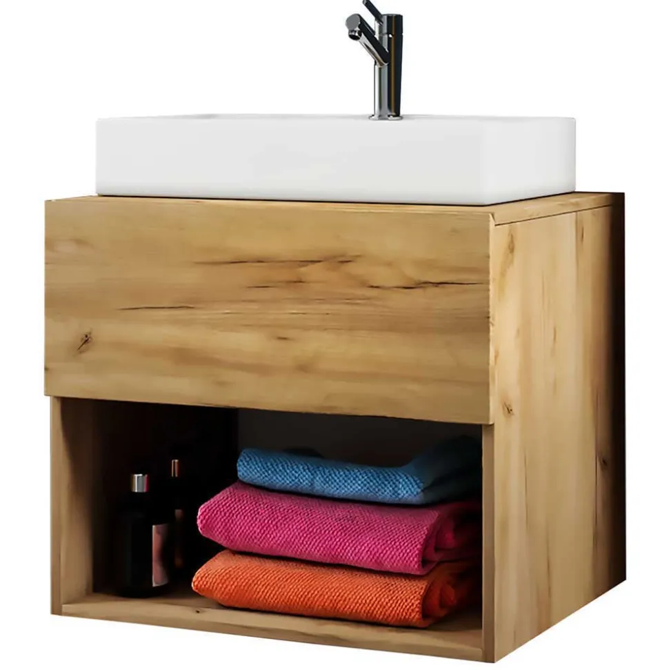 Waschplatz Möbelset in Wildeiche Honig - Toulon (dreiteilig)