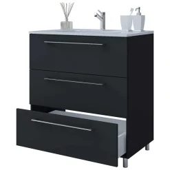 Waschplatz mit Spiegel & Schränken - Gloriella (vierteilig)