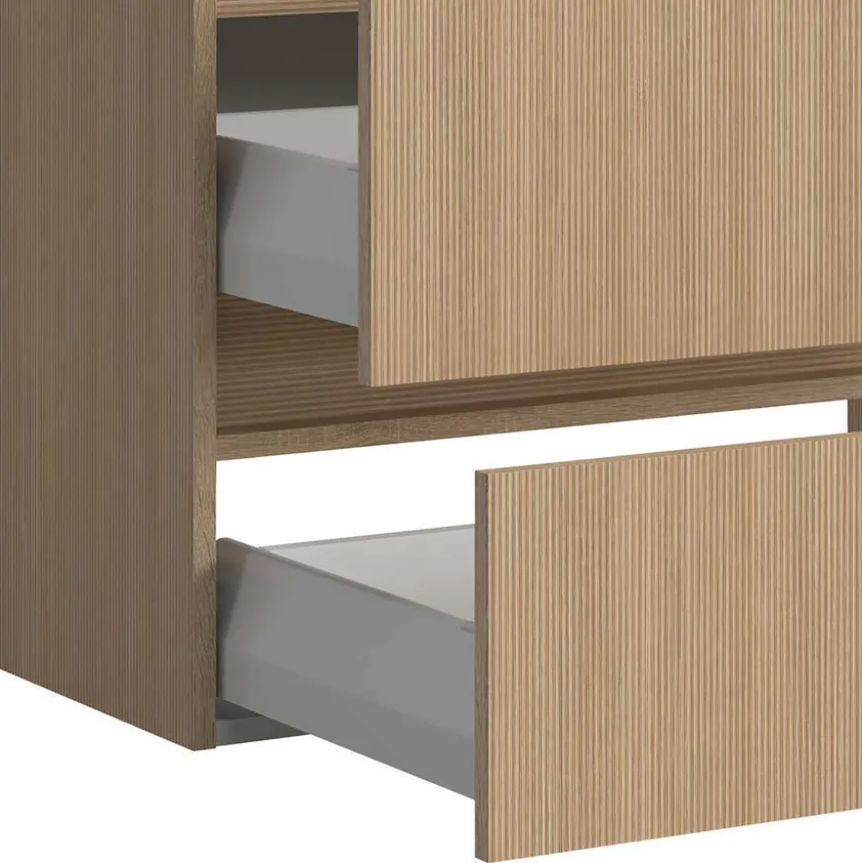 Waschplatz und Midischrank Set - Vibulam (dreiteilig)