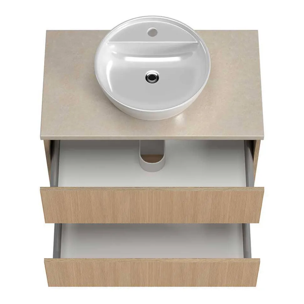 Waschplatz und Midischrank Set - Vibulam (dreiteilig)