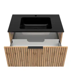 Waschtisch & LED Spiegel & Oberschrank - Crystoga (dreiteilig)