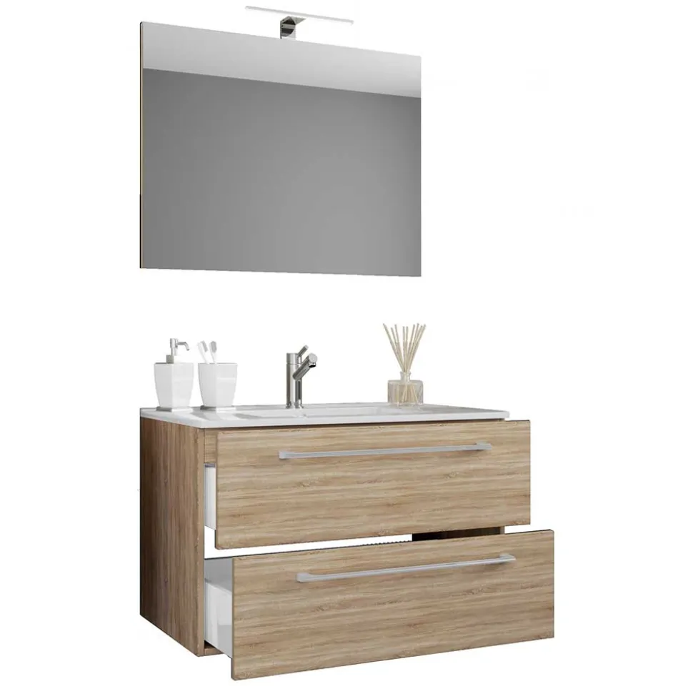 Waschtisch & Spiegel fürs Bad - Caleena (zweiteilig)