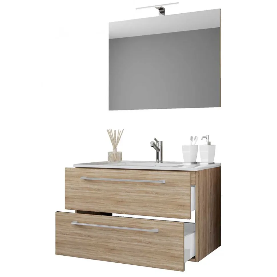 Waschtisch & Spiegel fürs Bad - Caleena (zweiteilig)