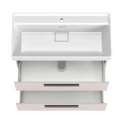 Waschtisch für eine Armatur in Hellgrau - Adendras