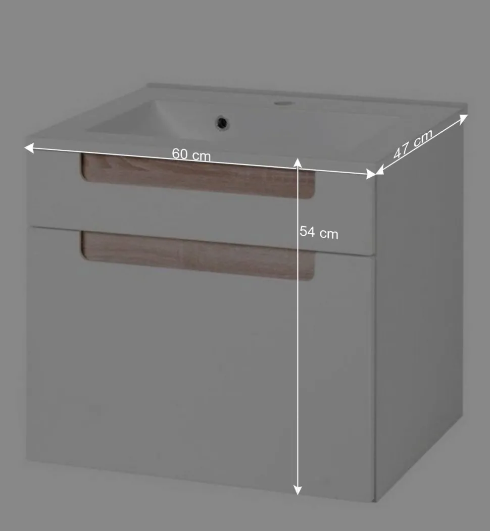 Waschtisch Hängeschrank Tymos in Weiß