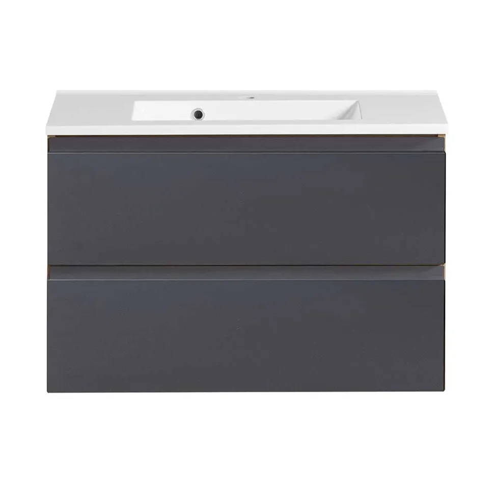 Waschtisch in mattem Grau & Wildeiche - Jambi