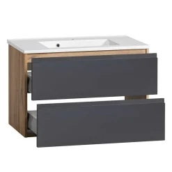 Waschtisch in mattem Grau & Wildeiche - Jambi