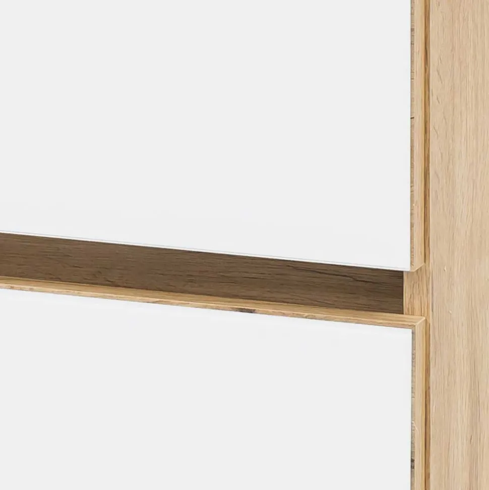 Waschtisch Konsole in Weiß & Wildeiche - Vrendina