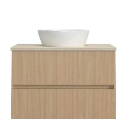 Waschtisch mit Aufsatzbecken in Eiche Hell - Vibulam