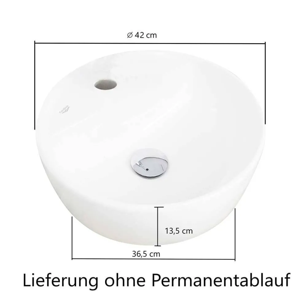 Waschtisch mit Aufsatzbecken in Eiche Hell - Vibulam