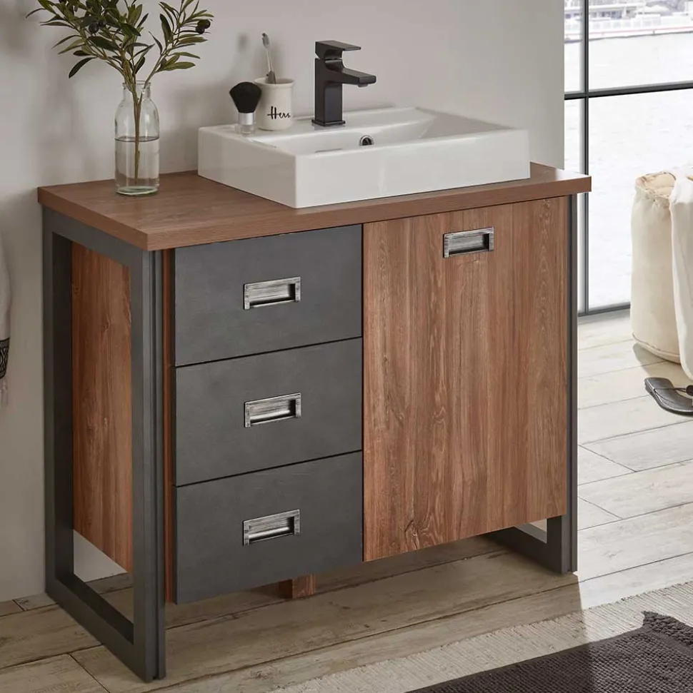 Waschtisch mit Aufsatzbecken 91 cm breit - Forawas