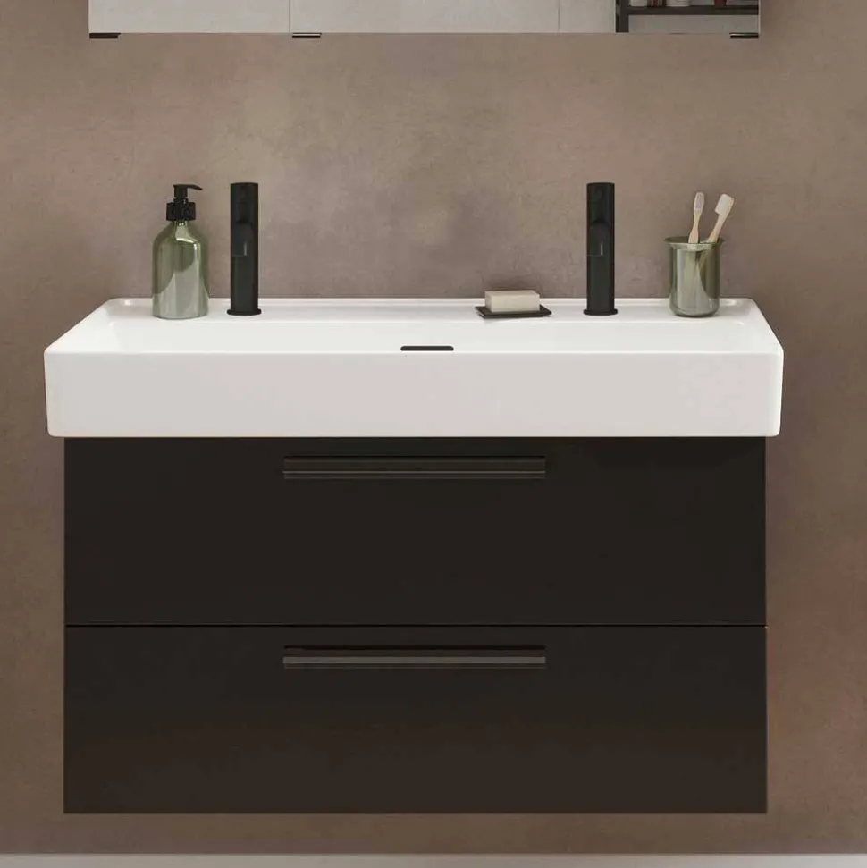 Waschtisch mit Becken für zwei Armaturen - Ostoro