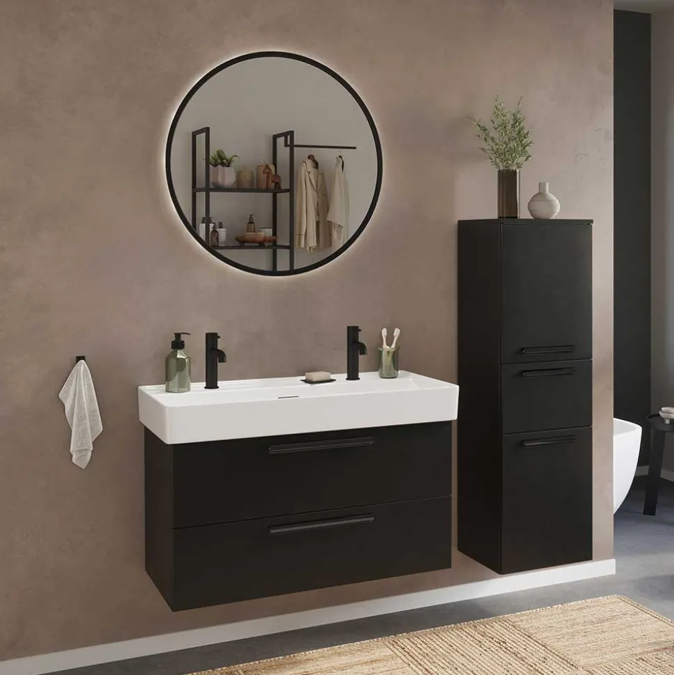 Waschtisch mit Becken für zwei Armaturen - Ostoro