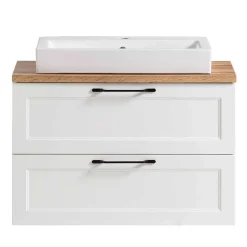 Waschtisch mit Becken in Weiß - Gyatso