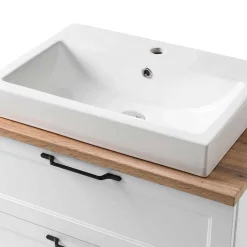 Waschtisch mit Becken in Weiß - Gyatso