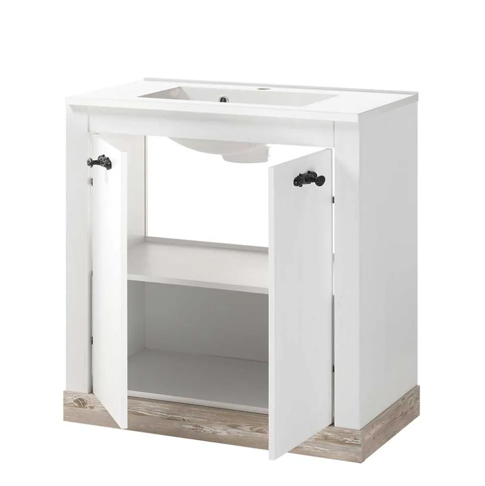 Waschtisch mit Sockelgestell & Waschbecken - Doules