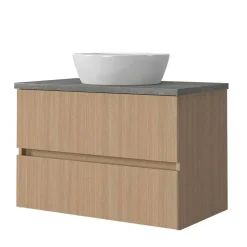 Waschtisch Set mit Midischrank fürs Bad - Leitha (dreiteilig)