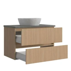 Waschtisch Set mit Midischrank fürs Bad - Leitha (dreiteilig)