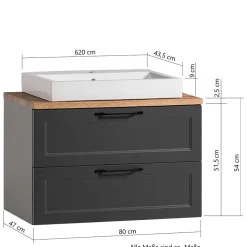 Waschtischkonsole mit Aufsatzbecken - Novelya