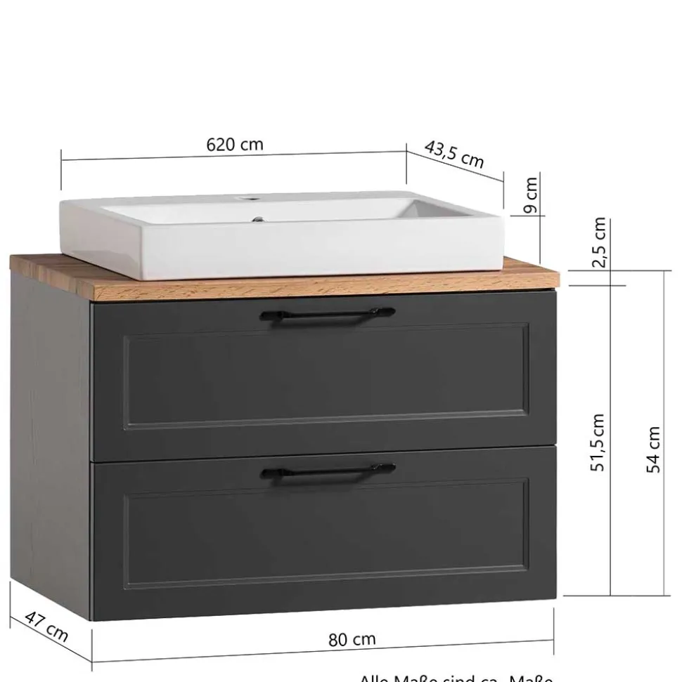 Waschtischkonsole mit Aufsatzbecken - Novelya