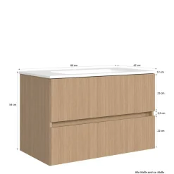 Waschtischkonsole mit Einlasswaschbecken - Vibulam