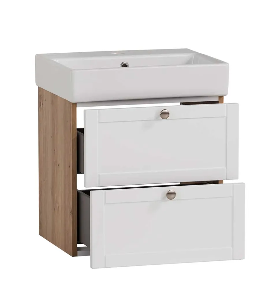 Waschtischkonsole mit Keramik-Aufsatzwaschbecken - Traciana