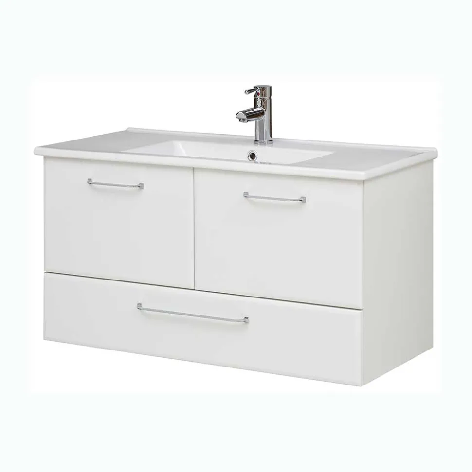 Waschtisch-Konsole mit Keramikbecken - Estateas