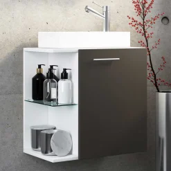 Waschtischkonsole mit Tür und Regal - One