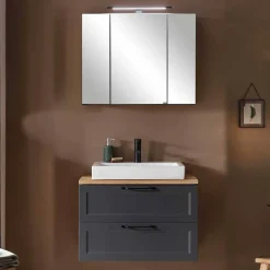 Waschtischkonsole und Spiegelschrank Set - Novelya (zweiteilig)