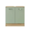 Waschtischschrank in Graugrün und Eiche Optik - Spiritana