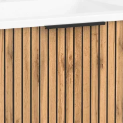 Waschtischschrank mit Doppel-Einlassbecken - Crystoga