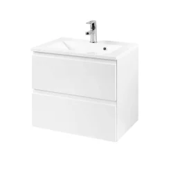 Waschtischunterschrank Concetada in Hochglanz Weiß