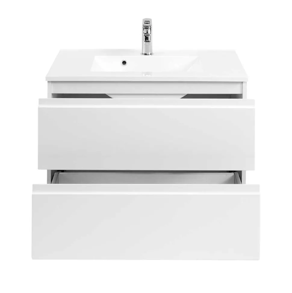 Waschtischunterschrank Concetada in Hochglanz Weiß
