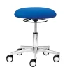 Webstoff Arbeitsdrehhocker in Blau - Lindos