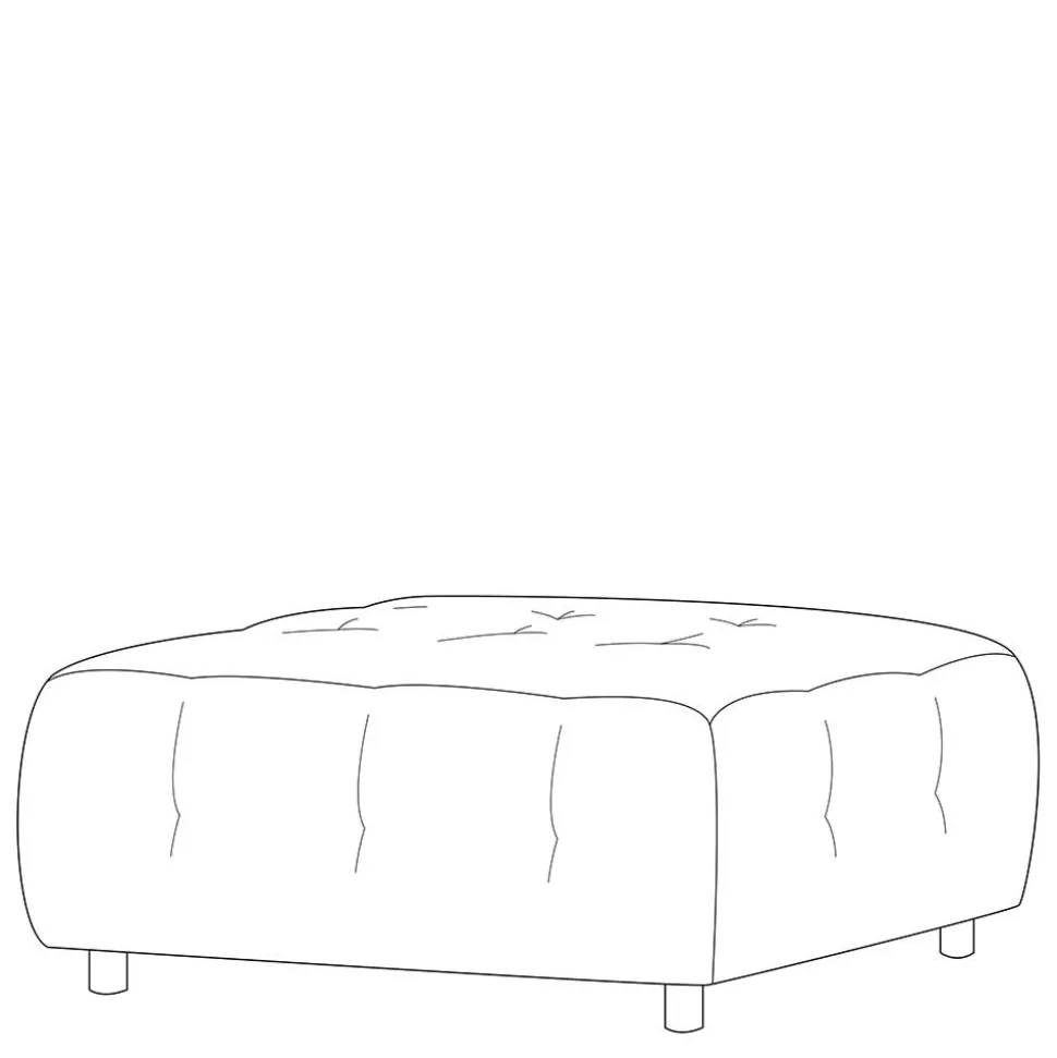 Webstoff Couchhocker in Graugrün - Visaraldo