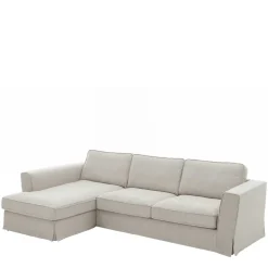 Webstoff Ecksofa in Hellgrau - Coisma