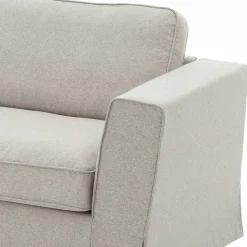 Webstoff Ecksofa in Hellgrau - Coisma