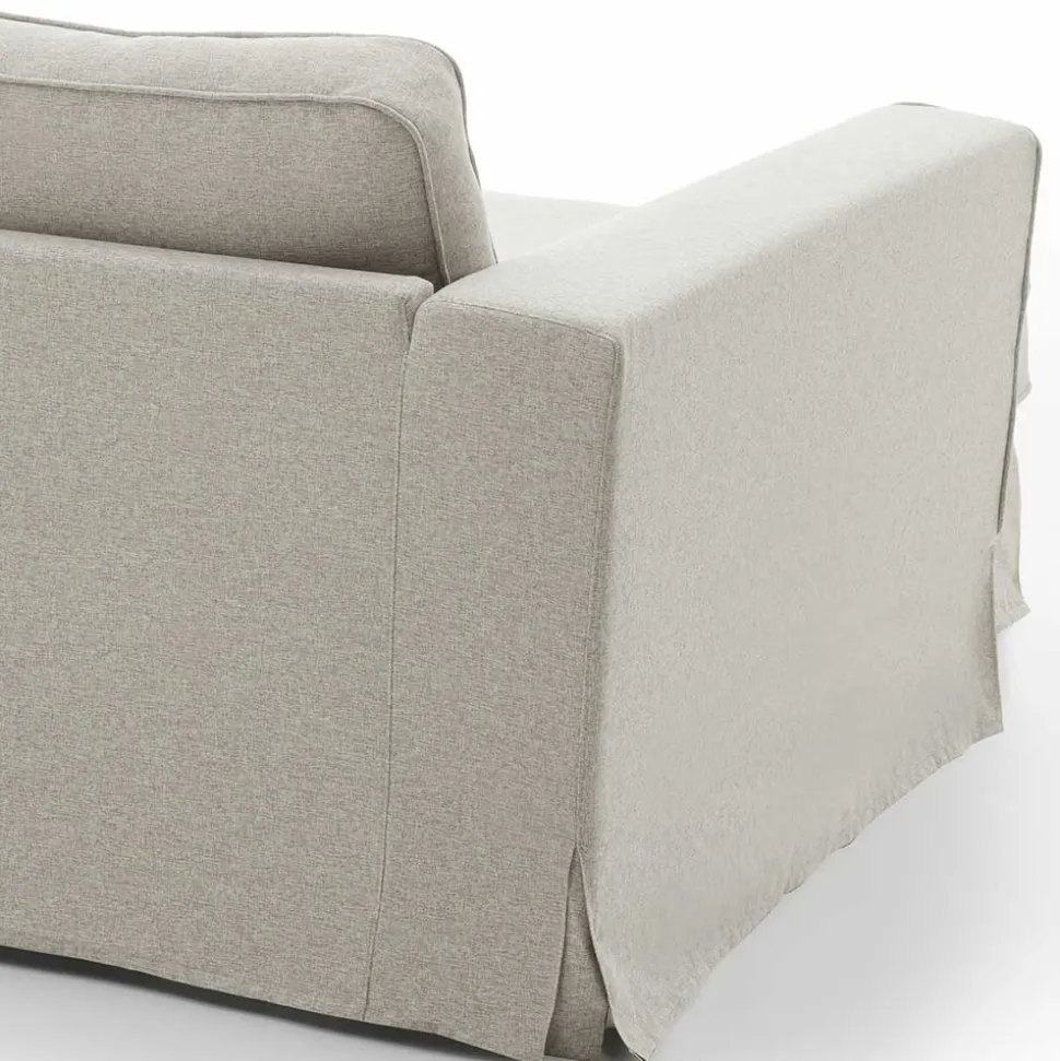 Webstoff Ecksofa in Hellgrau - Coisma