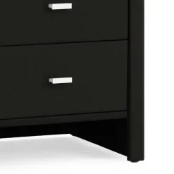 Webstoff Nachtkonsole Castania in Schwarz