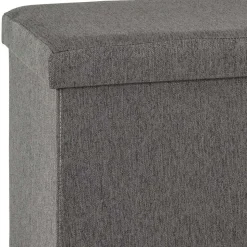 Webstoff Sitztruhe in Anthrazit - Toscana (6er Set)