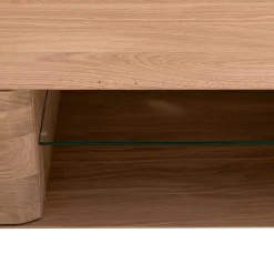 Weiß geöltes TV Board aus Eiche Massivholz - Bakaras