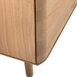 Weiß geöltes TV Board aus Eiche Massivholz - Bakaras