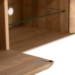 Weiß geöltes TV Board aus Eiche Massivholz - Bakaras