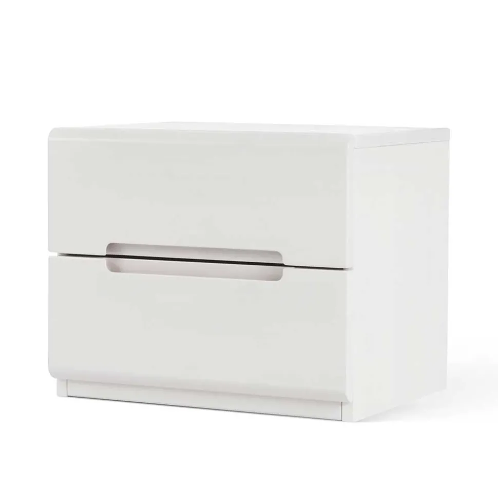 Weiß lackierte Nachtkommode Cantabria aus massiver Buche