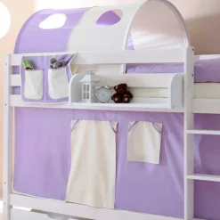 Weiß lackiertes Mädchen Etagenbett mit Bettkasten - Alcamo