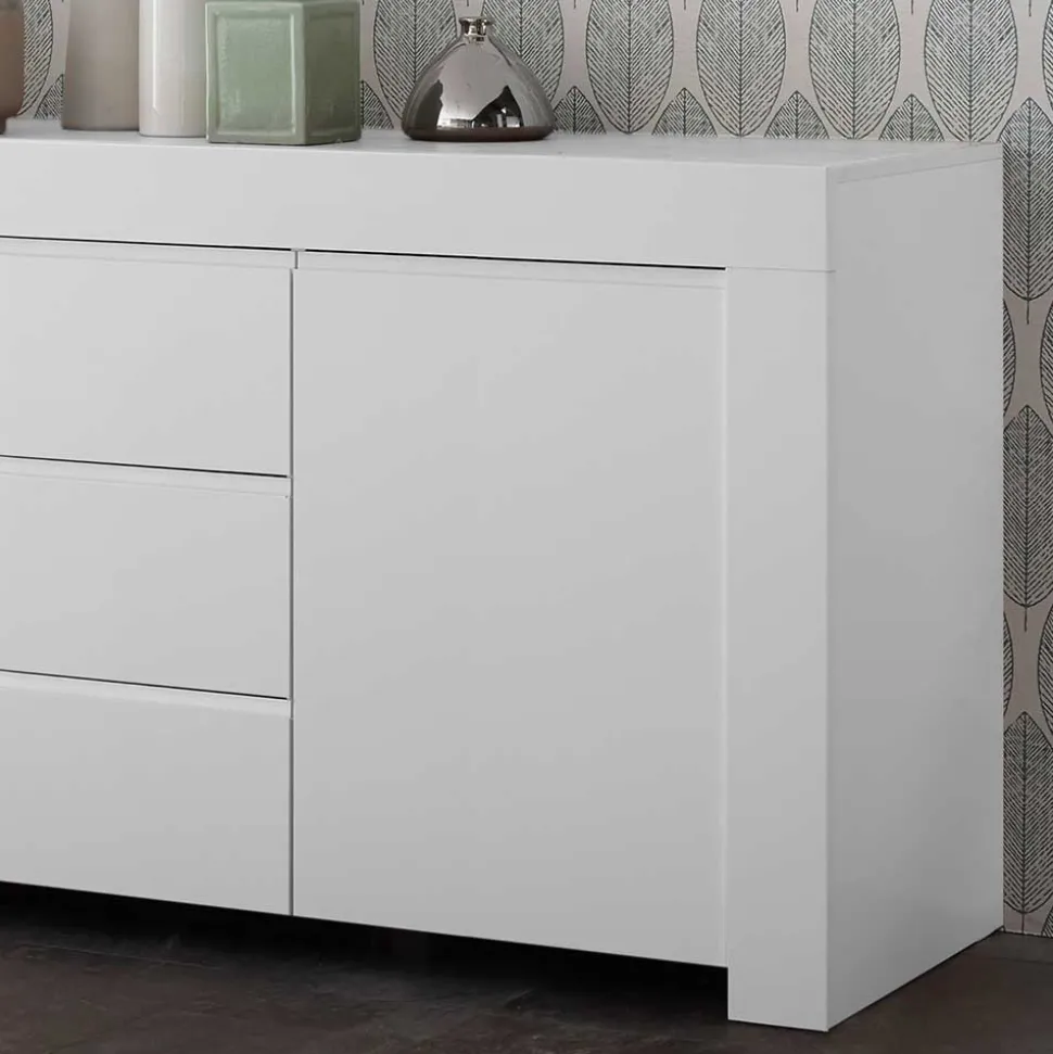 Weiß lackiertes Sideboard mit 184 cm Breite - Mikes I