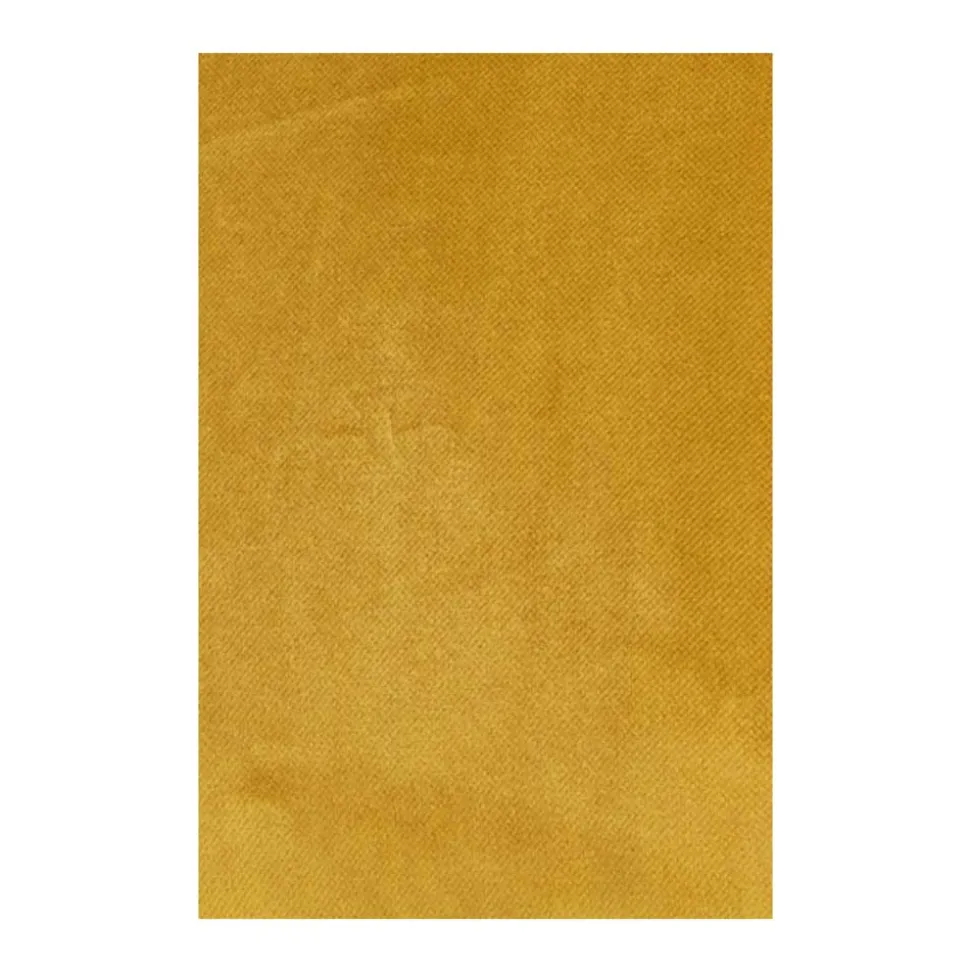 Weicher Sessel im kantigen Retro Design Nustra mit Samt Gelb