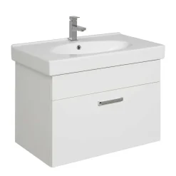 Weiße Badeinrichtung Möbelset - Ardin (vierteilig)