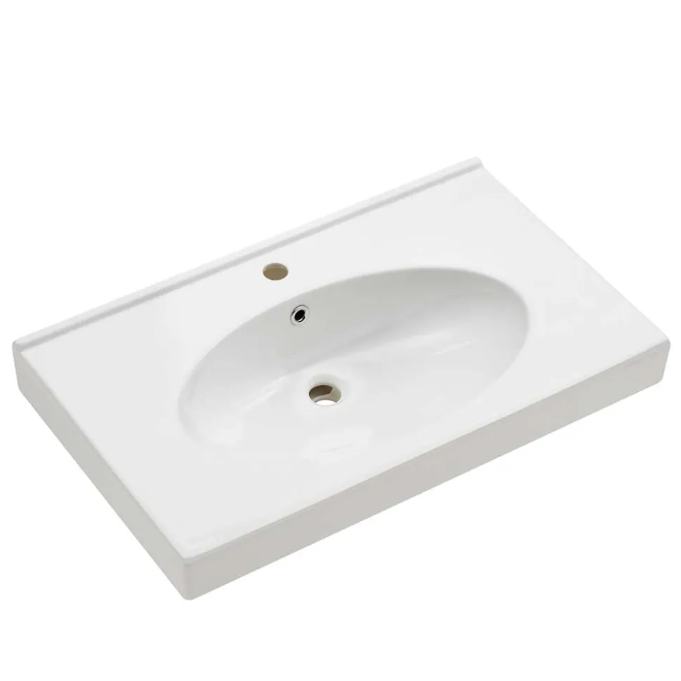 Weiße Badeinrichtung Möbelset - Ardin (vierteilig)